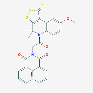 molecular formula C27H20N2O4S3 B405954 2-[2-(8-Methoxy-4,4-dimethyl-1-sulfanylidenedithiolo[3,4-c]quinolin-5-yl)-2-oxoethyl]benzo[de]isoquinoline-1,3-dione CAS No. 327168-94-5