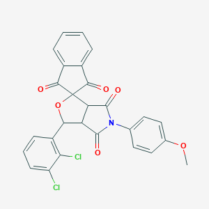 1-(2,3-dichlorophenyl)-5-(4-methoxyphenyl)spiro[3a,6a-dihydro-1H-furo[3,4-c]pyrrole-3,2'-indene]-1',3',4,6-tetrone
