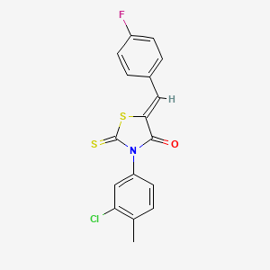 3-(3-chloro-4-methylphenyl)-5-(4-fluorobenzylidene)-2-thioxo-1,3-thiazolidin-4-one