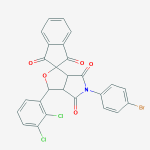 molecular formula C26H14BrCl2NO5 B405959 5-(4-bromophenyl)-3-(2,3-dichlorophenyl)-3a,6a-dihydrospiro[furo[3,4-c]pyrrole-1,2'-indene]-1',3',4,6(3H,5H)-tetrone 
