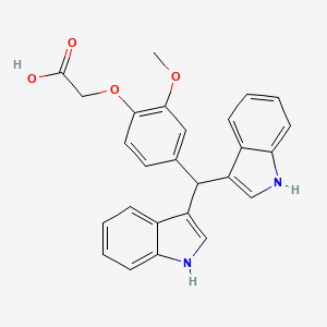 molecular formula C26H22N2O4 B4059593 [4-(di-1H-indol-3-ylmethyl)-2-methoxyphenoxy]acetic acid 