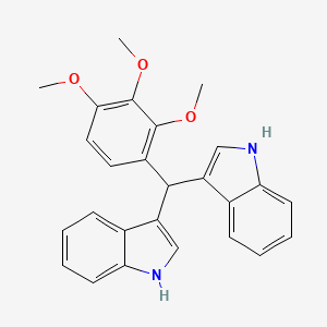 molecular formula C26H24N2O3 B4059595 3,3'-[(2,3,4-trimethoxyphenyl)methylene]bis-1H-indole 