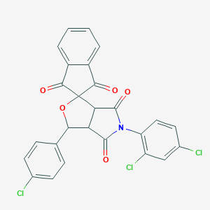 1-(4-chlorophenyl)-5-(2,4-dichlorophenyl)spiro[3a,6a-dihydro-1H-furo[3,4-c]pyrrole-3,2'-indene]-1',3',4,6-tetrone