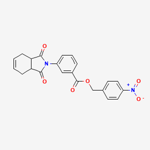 molecular formula C22H18N2O6 B4059602 4-nitrobenzyl 3-(1,3-dioxo-1,3,3a,4,7,7a-hexahydro-2H-isoindol-2-yl)benzoate 