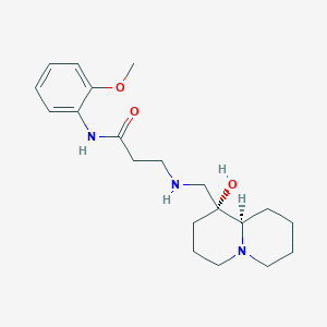 3-({[(1R,9aR)-1-hydroxyoctahydro-2H-quinolizin-1-yl]methyl}amino)-N-(2-methoxyphenyl)propanamide