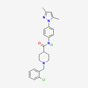 1-(2-chlorobenzyl)-N-[4-(3,5-dimethyl-1H-pyrazol-1-yl)phenyl]-4-piperidinecarboxamide