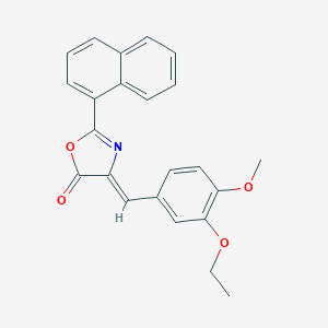 molecular formula C23H19NO4 B405962 4-(3-ethoxy-4-methoxybenzylidene)-2-(1-naphthyl)-1,3-oxazol-5(4H)-one 