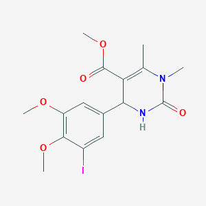 molecular formula C16H19IN2O5 B4059633 4-(3-碘-4,5-二甲氧基苯基)-1,6-二甲基-2-氧代-1,2,3,4-四氢-5-嘧啶甲酸甲酯 