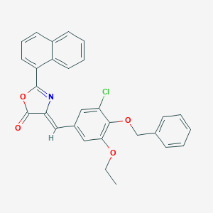 molecular formula C29H22ClNO4 B405964 4-[4-(benzyloxy)-3-chloro-5-ethoxybenzylidene]-2-(1-naphthyl)-1,3-oxazol-5(4H)-one 