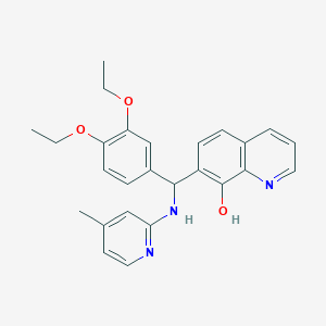 molecular formula C26H27N3O3 B4059647 7-{(3,4-diethoxyphenyl)[(4-methyl-2-pyridinyl)amino]methyl}-8-quinolinol 