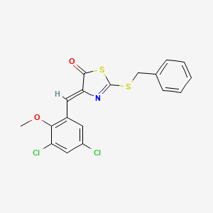 2-(benzylthio)-4-(3,5-dichloro-2-methoxybenzylidene)-1,3-thiazol-5(4H)-one