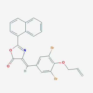 molecular formula C23H15Br2NO3 B405966 4-[4-(allyloxy)-3,5-dibromobenzylidene]-2-(1-naphthyl)-1,3-oxazol-5(4H)-one 