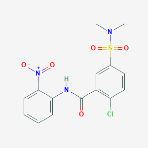 molecular formula C15H14ClN3O5S B4059664 2-chloro-5-[(dimethylamino)sulfonyl]-N-(2-nitrophenyl)benzamide 