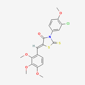 3-(3-chloro-4-methoxyphenyl)-2-thioxo-5-(2,3,4-trimethoxybenzylidene)-1,3-thiazolidin-4-one