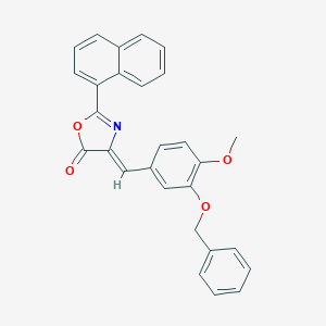 molecular formula C28H21NO4 B405969 4-[3-(benzyloxy)-4-methoxybenzylidene]-2-(1-naphthyl)-1,3-oxazol-5(4H)-one 