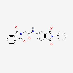 molecular formula C24H15N3O5 B4059696 2-(1,3-二氧代-1,3-二氢-2H-异吲哚-2-基)-N-(1,3-二氧代-2-苯基-2,3-二氢-1H-异吲哚-5-基)乙酰胺 