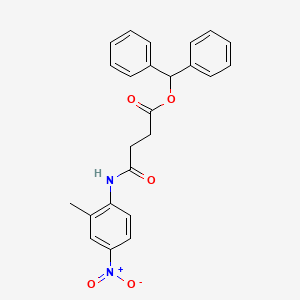 molecular formula C24H22N2O5 B4059708 二苯甲基 4-[(2-甲基-4-硝基苯基)氨基]-4-氧代丁酸酯 