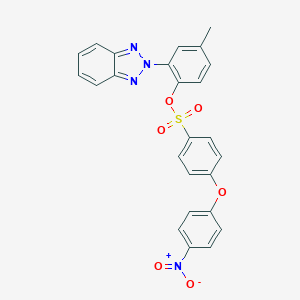molecular formula C25H18N4O6S B405971 2-(2H-1,2,3-benzotriazol-2-yl)-4-methylphenyl 4-(4-nitrophenoxy)benzenesulfonate 