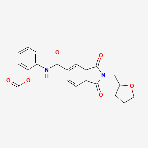 2-({[1,3-dioxo-2-(tetrahydro-2-furanylmethyl)-2,3-dihydro-1H-isoindol-5-yl]carbonyl}amino)phenyl acetate