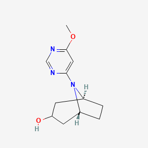 molecular formula C12H17N3O2 B4059724 (3-endo)-8-(6-methoxypyrimidin-4-yl)-8-azabicyclo[3.2.1]octan-3-ol 