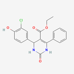 molecular formula C19H17ClN2O4 B4059730 4-(3-氯-4-羟基苯基)-2-氧代-6-苯基-1,2,3,4-四氢-5-嘧啶甲酸乙酯 