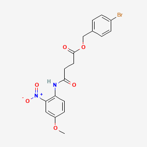 4-bromobenzyl 4-[(4-methoxy-2-nitrophenyl)amino]-4-oxobutanoate