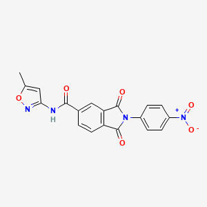 molecular formula C19H12N4O6 B4059747 N-(5-methyl-3-isoxazolyl)-2-(4-nitrophenyl)-1,3-dioxo-5-isoindolinecarboxamide 
