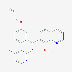 molecular formula C25H23N3O2 B4059755 7-{[3-(烯丙氧基)苯基][(4-甲基-2-吡啶基)氨基]甲基}-8-喹啉醇 