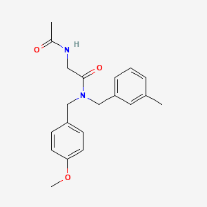 2-(acetylamino)-N-(4-methoxybenzyl)-N-(3-methylbenzyl)acetamide