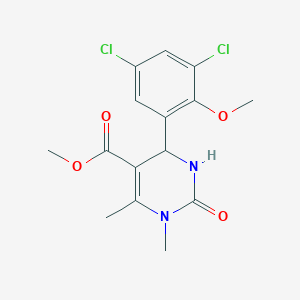 methyl 4-(3,5-dichloro-2-methoxyphenyl)-1,6-dimethyl-2-oxo-1,2,3,4-tetrahydro-5-pyrimidinecarboxylate