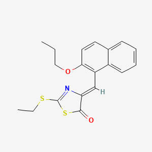 2-(ethylthio)-4-[(2-propoxy-1-naphthyl)methylene]-1,3-thiazol-5(4H)-one