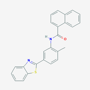 molecular formula C25H18N2OS B405979 N-[5-(1,3-benzothiazol-2-yl)-2-methylphenyl]-1-naphthamide 