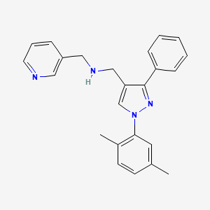 molecular formula C24H24N4 B4059792 1-[1-(2,5-dimethylphenyl)-3-phenyl-1H-pyrazol-4-yl]-N-(3-pyridinylmethyl)methanamine 