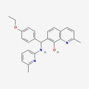 molecular formula C25H25N3O2 B4059793 7-{(4-乙氧基苯基)[(6-甲基-2-吡啶基)氨基]甲基}-2-甲基-8-喹啉醇 