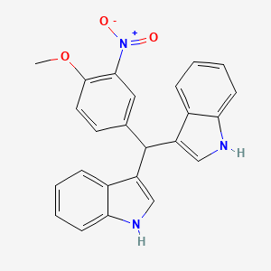 molecular formula C24H19N3O3 B4059802 3,3'-[(4-methoxy-3-nitrophenyl)methylene]bis-1H-indole 