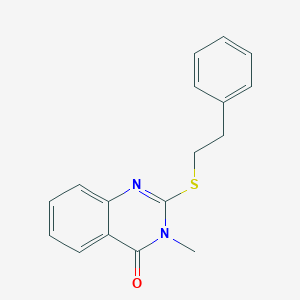 molecular formula C17H16N2OS B405981 3-methyl-2-[(2-phenylethyl)sulfanyl]-4(3H)-quinazolinone 