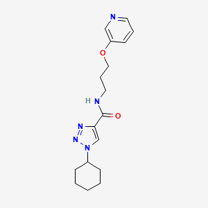 molecular formula C17H23N5O2 B4059815 1-cyclohexyl-N-[3-(3-pyridinyloxy)propyl]-1H-1,2,3-triazole-4-carboxamide 