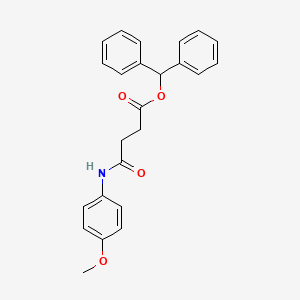 molecular formula C24H23NO4 B4059820 二苯甲基 4-[(4-甲氧基苯基)氨基]-4-氧代丁酸酯 