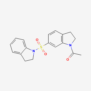 molecular formula C18H18N2O3S B4059837 1-acetyl-6-(2,3-dihydro-1H-indol-1-ylsulfonyl)indoline 