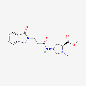 molecular formula C18H23N3O4 B4059841 methyl (2S,4S)-1-methyl-4-{[3-(1-oxo-1,3-dihydro-2H-isoindol-2-yl)propanoyl]amino}pyrrolidine-2-carboxylate 