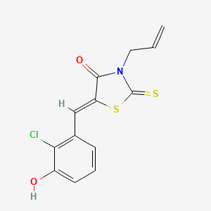 molecular formula C13H10ClNO2S2 B4059849 3-allyl-5-(2-chloro-3-hydroxybenzylidene)-2-thioxo-1,3-thiazolidin-4-one 