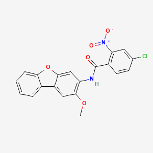 molecular formula C20H13ClN2O5 B4059857 4-chloro-N-(2-methoxydibenzo[b,d]furan-3-yl)-2-nitrobenzamide 