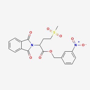molecular formula C20H18N2O8S B4059897 3-nitrobenzyl 2-(1,3-dioxo-1,3-dihydro-2H-isoindol-2-yl)-4-(methylsulfonyl)butanoate 