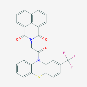 2-{2-oxo-2-[2-(trifluoromethyl)-10H-phenothiazin-10-yl]ethyl}-1H-benzo[de]isoquinoline-1,3(2H)-dione