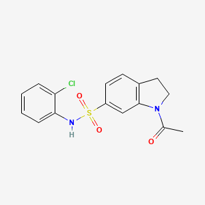 molecular formula C16H15ClN2O3S B4059903 1-acetyl-N-(2-chlorophenyl)-6-indolinesulfonamide 
