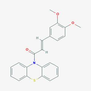 molecular formula C23H19NO3S B405991 10-[3-(3,4-dimethoxyphenyl)acryloyl]-10H-phenothiazine CAS No. 330182-13-3