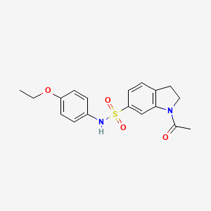 molecular formula C18H20N2O4S B4059919 1-acetyl-N-(4-ethoxyphenyl)-6-indolinesulfonamide 