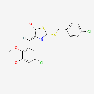 2-[(4-chlorobenzyl)thio]-4-(5-chloro-2,3-dimethoxybenzylidene)-1,3-thiazol-5(4H)-one