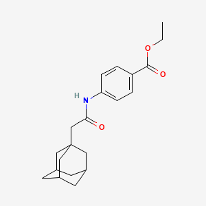 molecular formula C21H27NO3 B4059923 ethyl 4-[(1-adamantylacetyl)amino]benzoate 