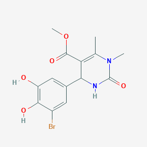 molecular formula C14H15BrN2O5 B4059933 methyl 4-(3-bromo-4,5-dihydroxyphenyl)-1,6-dimethyl-2-oxo-1,2,3,4-tetrahydro-5-pyrimidinecarboxylate 